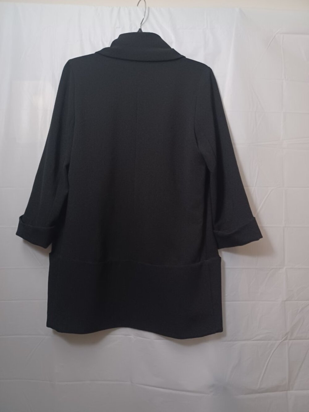 ARITZIA WILFRED CHEVALIER BLAZER LIGHTWEIGHT DRAPED OPEN FRONT BLACK SIZE 8 - Picture 7 of 15